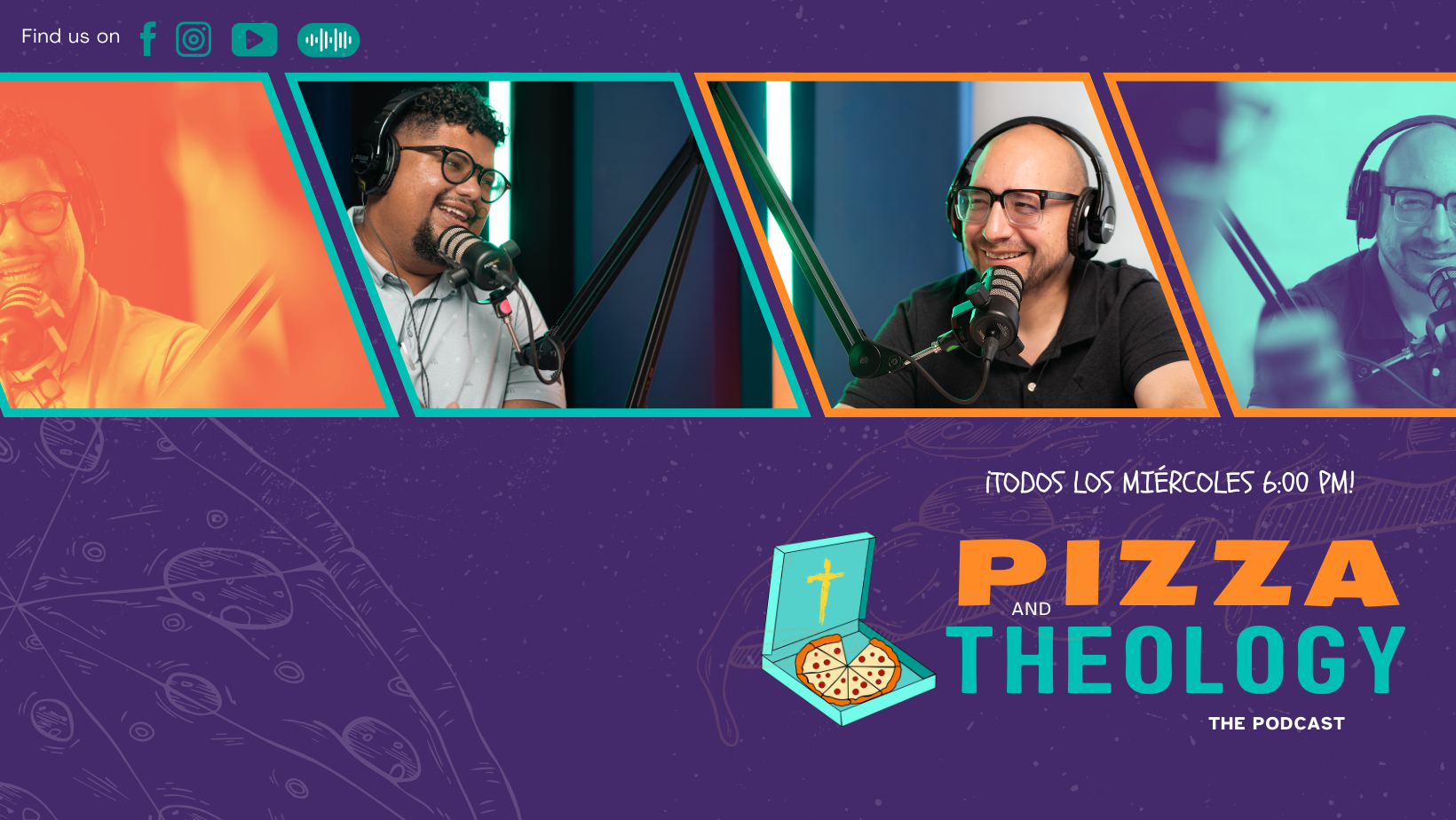 Pizza and Theology — William and Luis in the studio